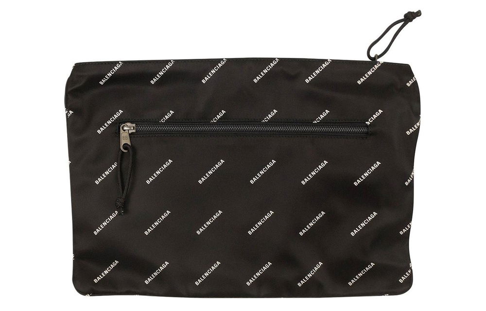 Balenciaga Print Clutch Unisex Black