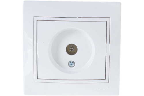 Lezard МИРА Розетка TV СУ 1 мест. белый RG6 оконечн. корпус PC 701-0202-130