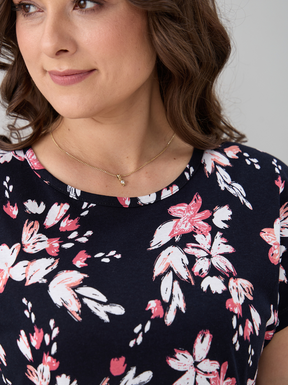 Платье П-026/синий-цветыкоралл