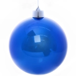Новогодний шар 25 см «Глянец», синий