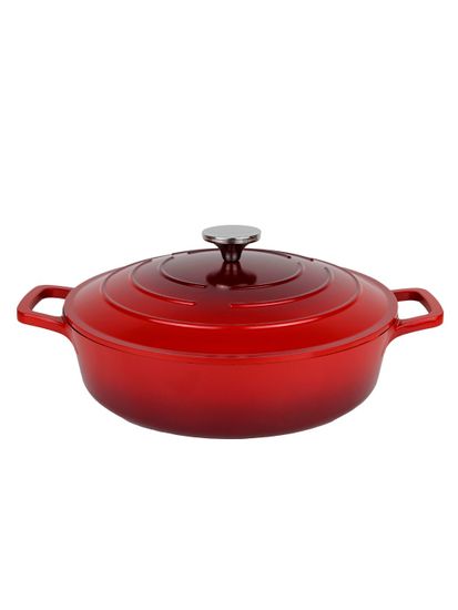 Кастрюля низкая 4 л. Kamille KM 4468 серия DUBLIN из литого алюминия с антипригарным покрытием с крышкой