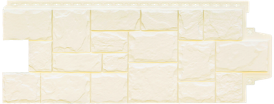 Фасадная панель "Крупный камень Стандарт" - Молочный