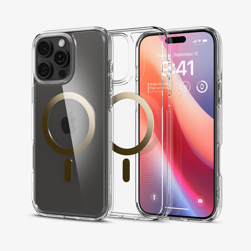 Чехол Spigen Ultra Hybrid Magsafe, gold - iPhone 16 Pro