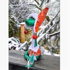 Игрушка ручной работы «Змейка новогодняя» / 26 - 27см