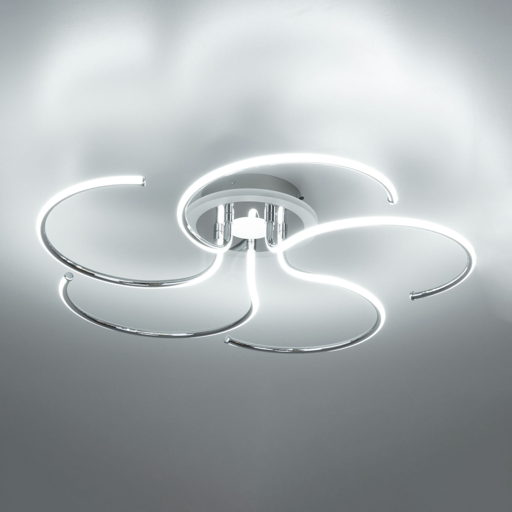 Citilux Джемини CL229251E LED RGB Люстра с пультом Хром