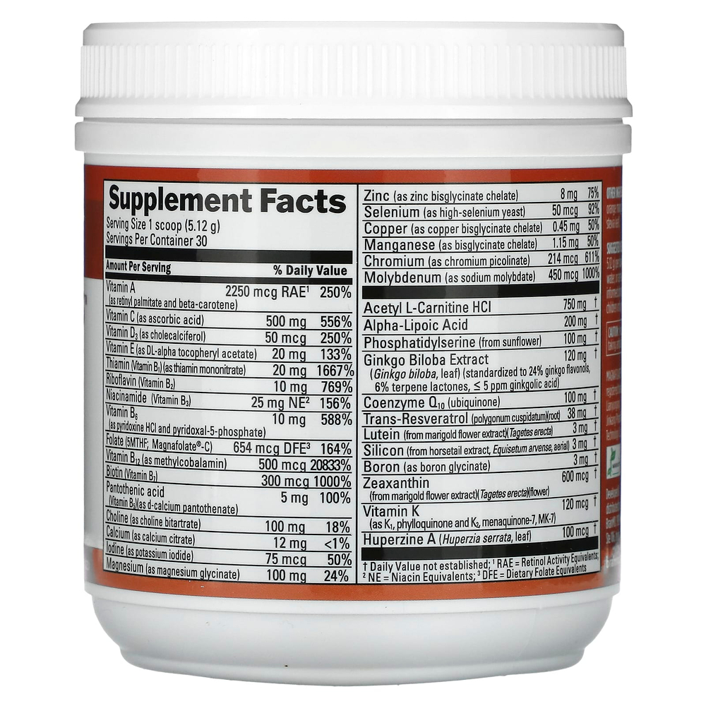 BrainMD, Bright Minds™, мультивитамины для памяти, со вкусом апельсина и манго, 153,6 г (5,4 унции)