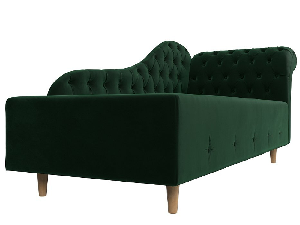 Кушетка Камерон правая, Зеленый, Велюр, 110093