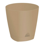 Горшок для цветов AMSTERDAM D 110мм /0,65л с прикорневым поливом Молочный Шоколад (пластиковый)