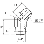 Штуцер FC45 JIC 7/8" BSPT1/2"