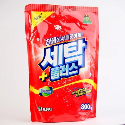 Стиральный порошок SANDOKKAEBI Се-Плас с ферментами 800 г, мягкая упаковка