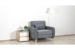 Кресло еврокнижка Анита, Серое