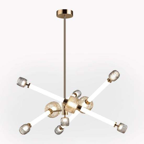 5426/54CL L-VISION ODL_EX24 000 золотой/белый/дымчатый/коньячный/металл/стекло/акрил Люстра LED 54W 3000K KLIFF