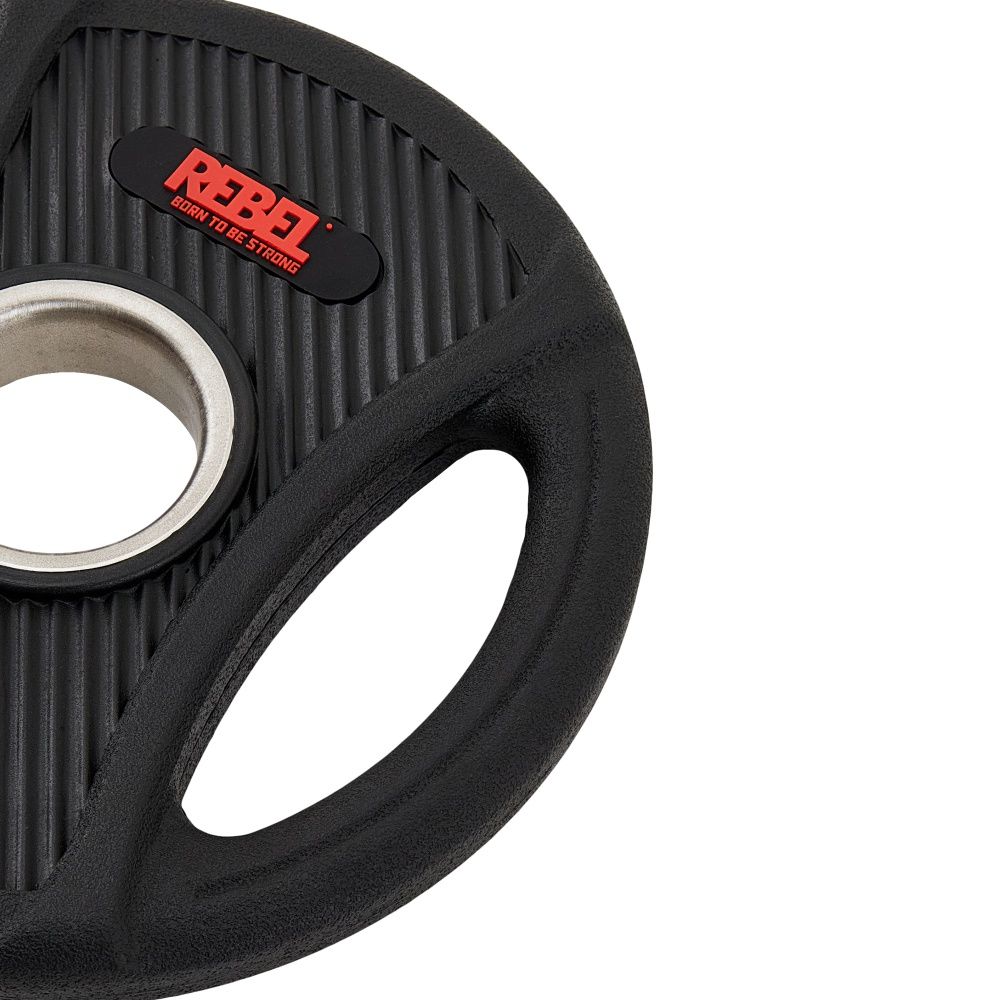 Диски олимпийские обрезиненные с двумя хватами 2,5 кг REBEL (пара)