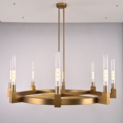Люстра На Штанге Canelle Round Chandelier 8 Modern Brass By Imperiumloft