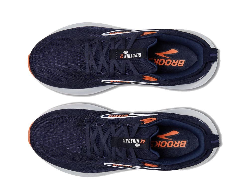Кроссовки для бега мужские Brooks Glycerin 22 M Сине-оранжевые