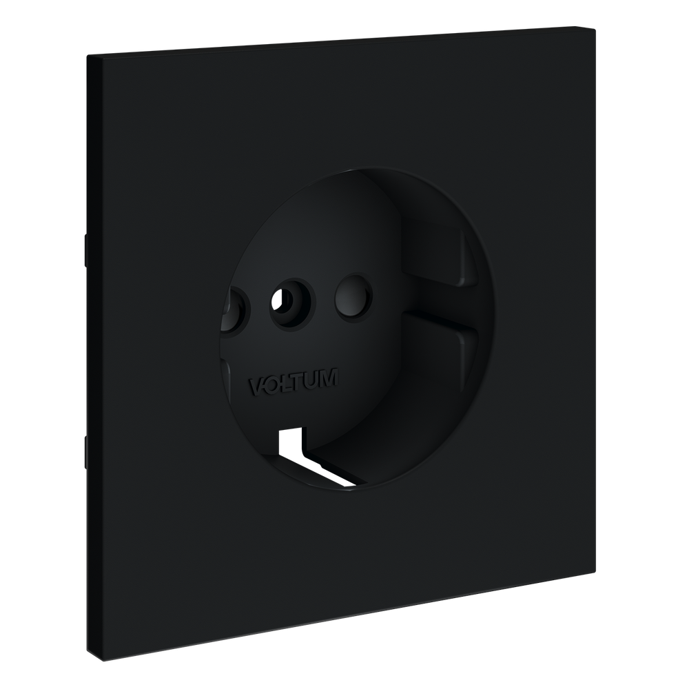 Накладка для розетки с заземлением и защитными шторками, S70 (графит)