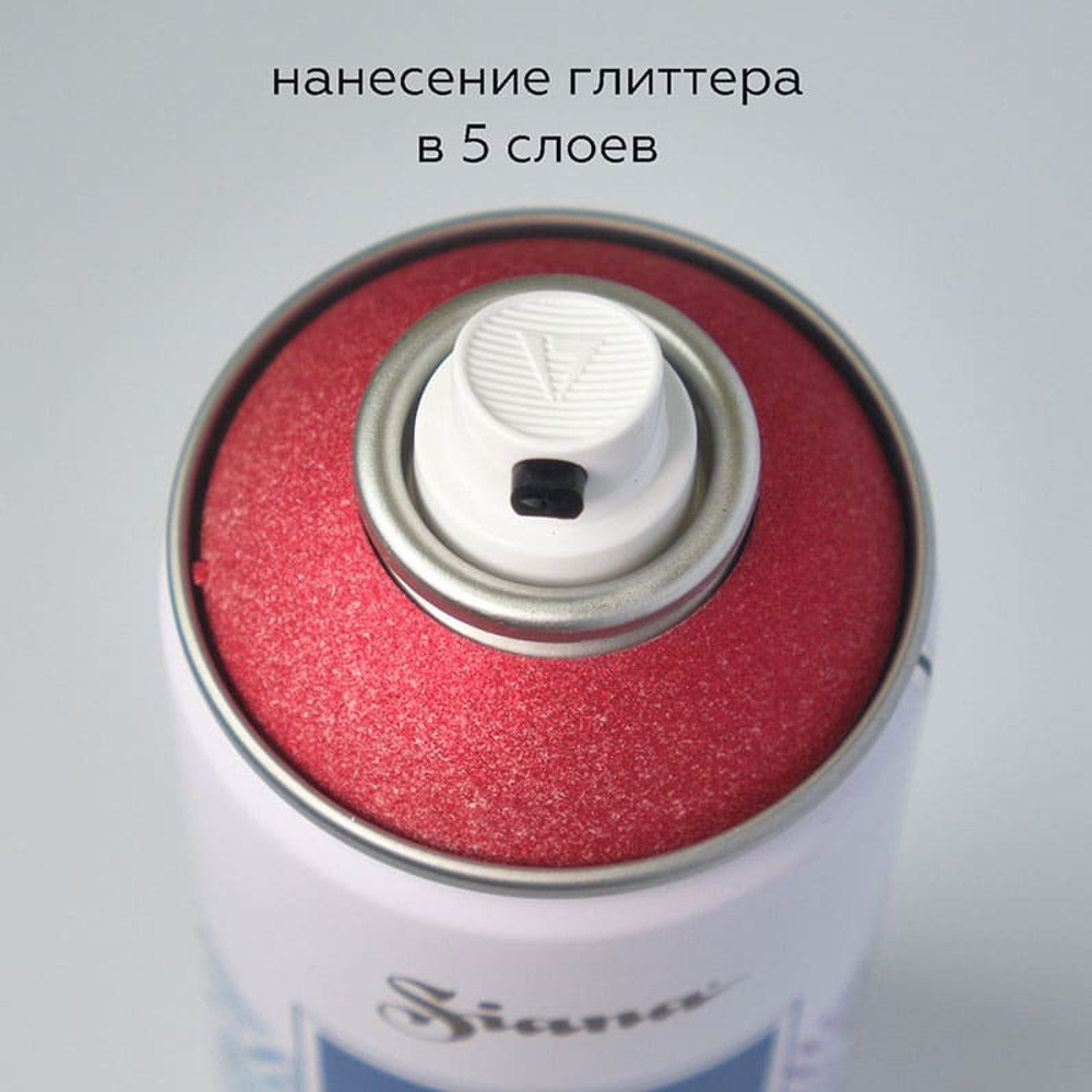 SIANA Effects  Аэрозольная эмаль для декора глиттер Сладкая вишня 520мл