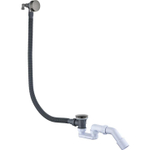 Слив-перелив для ванны Boheme 631-GM 50 мм, клик-клак, Gun Metal, с сифоном