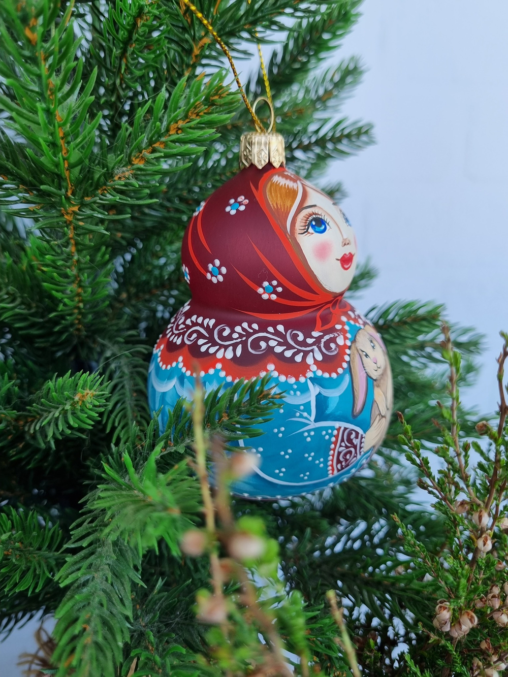 Матрешка стеклянная Настенька