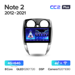 Teyes CC2 Plus 10" для Nissan Note 2012-2021