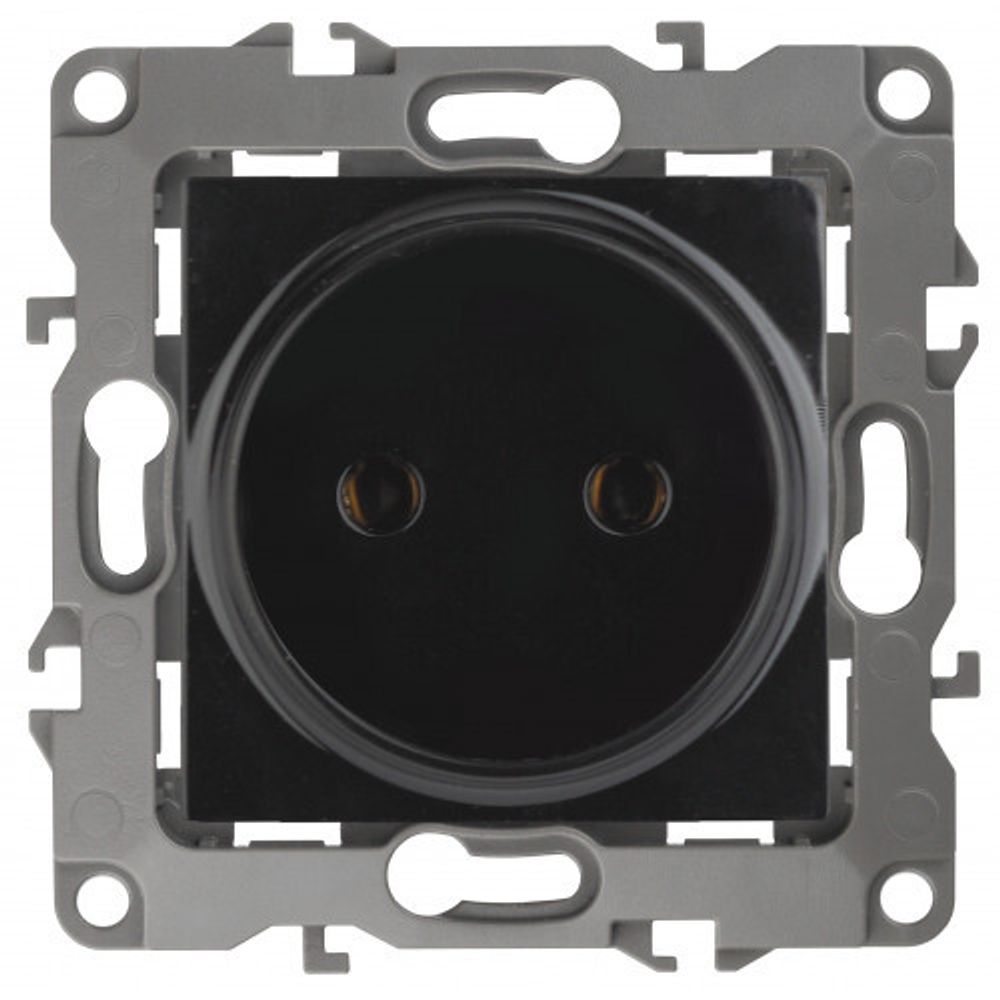 12-2105-06 ЭРА Розетка 2P, 16A-250В, IP20, Эра12, чёрный