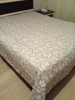 Покрывало жаккардовое двухстороннее Нежность 81-18 белый, беж, серый евро 240х200