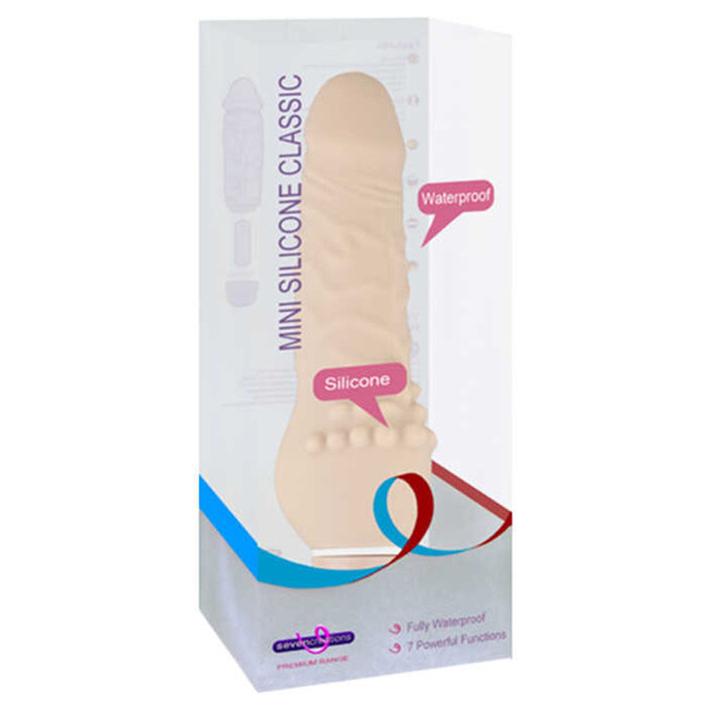 Небольшой реалистичный вибратор Mini Silicone Classic (7 режимов,16 см,телесный) (Цвет: телесный)