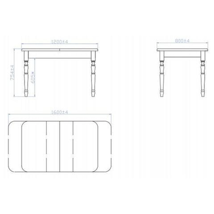 Обеденный стол Дионис 120(160)x80 (сатин)