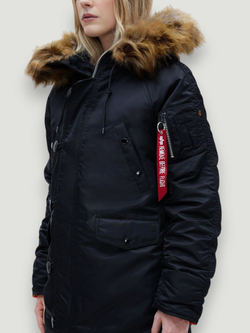 Alpha N-3B W Parka (черный/оранж - black/orange)