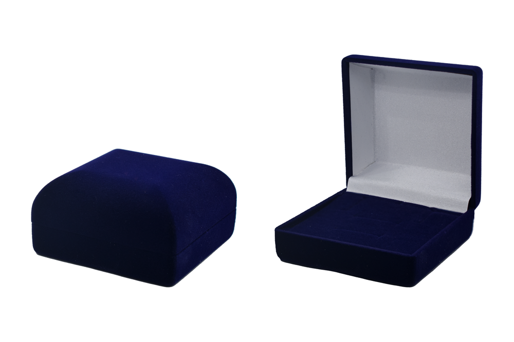 Футляр под гарнитур (тёмно-синий, бархат)