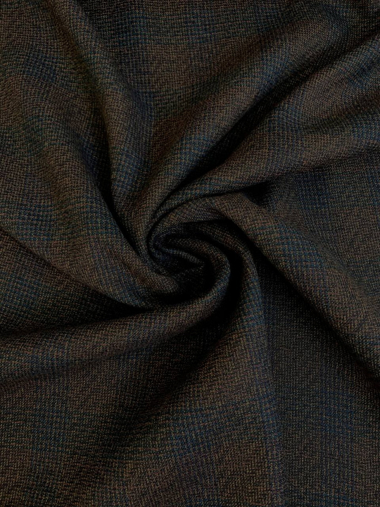 Костюмная хлопок принт клетка, коричн/красн, NB#332