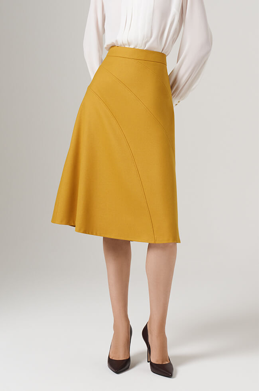 4856 Юбка женская (золотая оливка)