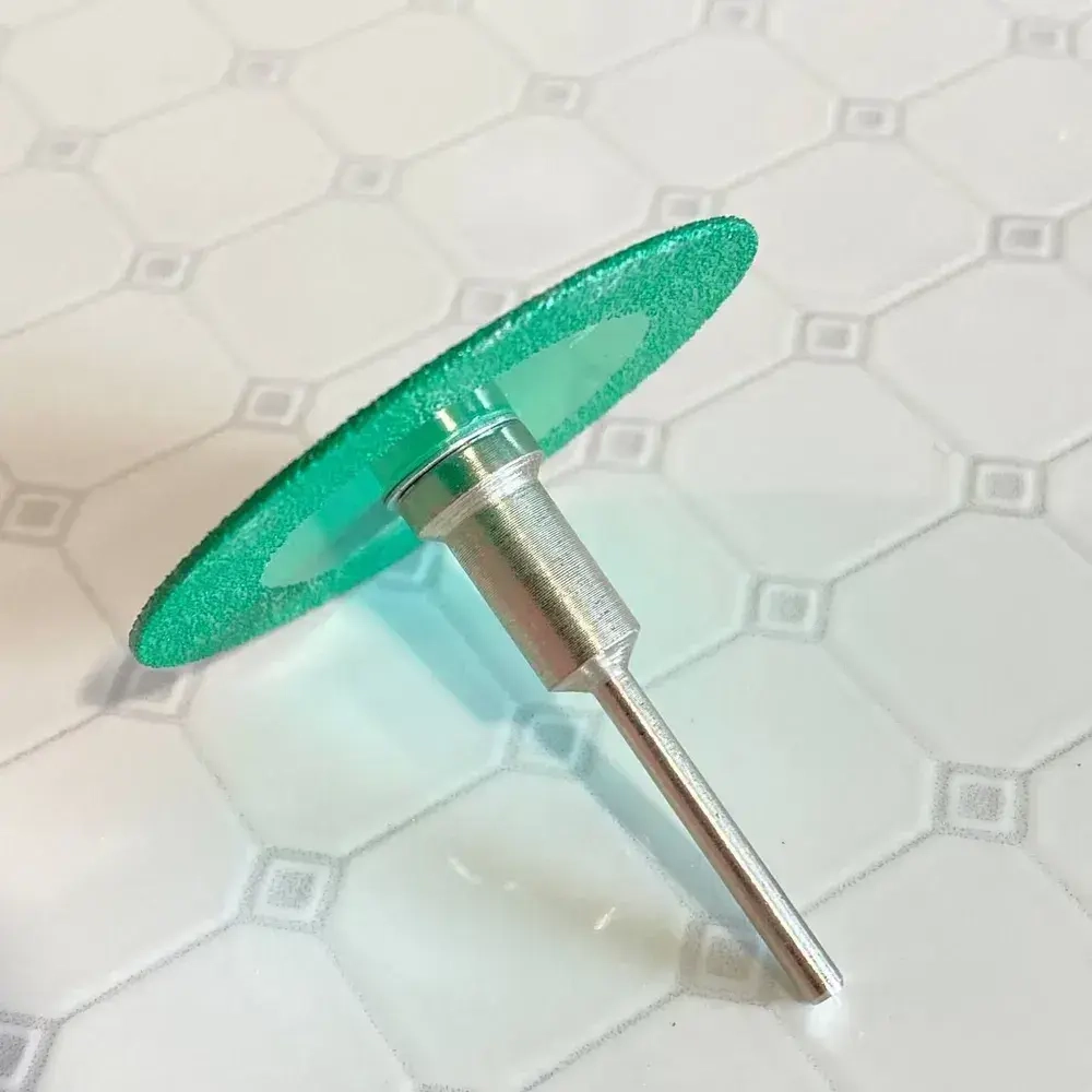 Диск алмазный с оправкой "Зеленый Дракон" для гравера по керамограниту и стеклу 1 шт /50 мм/100-120 Grit