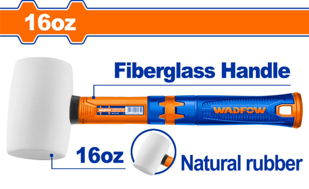 Киянка резиновая белая 450 гр (6/24) WADFOW WHM7304