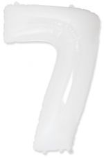 FM Шар 40'' / 102 см "Цифра 7" Белый (БГ-60)