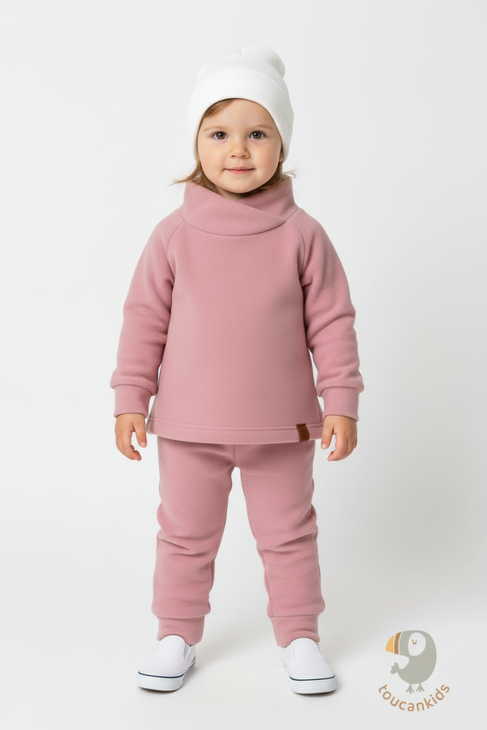 1555-01 Флисовый костюм "Cute" (пудра)