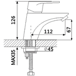 Смеситель для раковины Oute T204 T20401