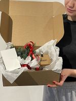 Новогодний бокс с кружкой красной