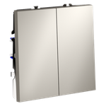 Проходной переключатель встраиваемый VOLTUM S70 двухклавишный 10А, (кашемир)