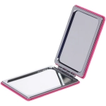 Зеркало косметическое двойное «ФРАТЕЛЛИ», прямоугольник, цвет розовый, 9*6см (пакет с подвесом)