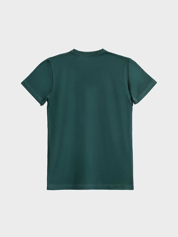 Футболка с карманом темно-зеленая - фото 2