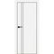 Межкомнатная дверь PX-20 кромка алюминиевая чёрная ПЭТ белый матовый глухая