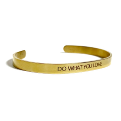 Мотивационный браслет Do what you love Gold