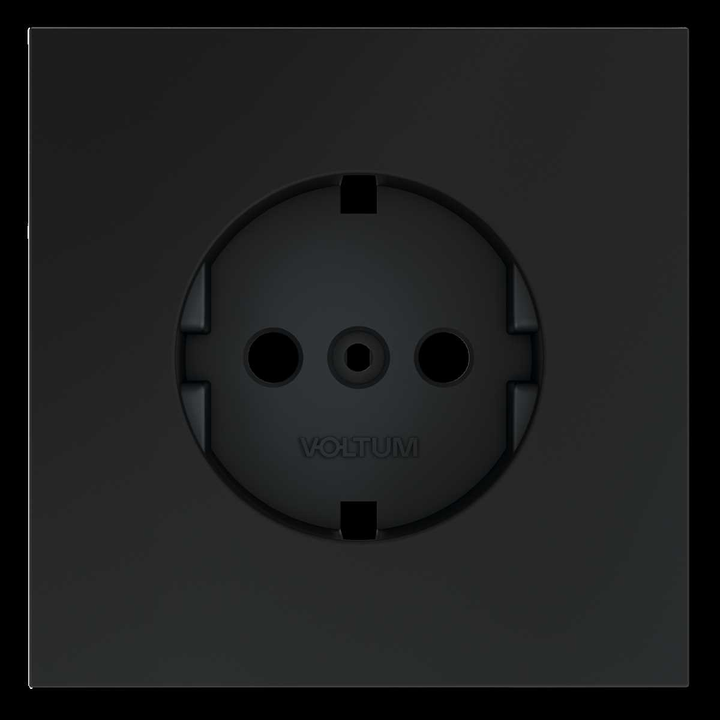 Накладка для розетки с заземлением S70 (графит) Voltum VLS000607