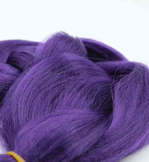 Канекалон 1-цветный 100гр 130см A34 темно фиолетовый