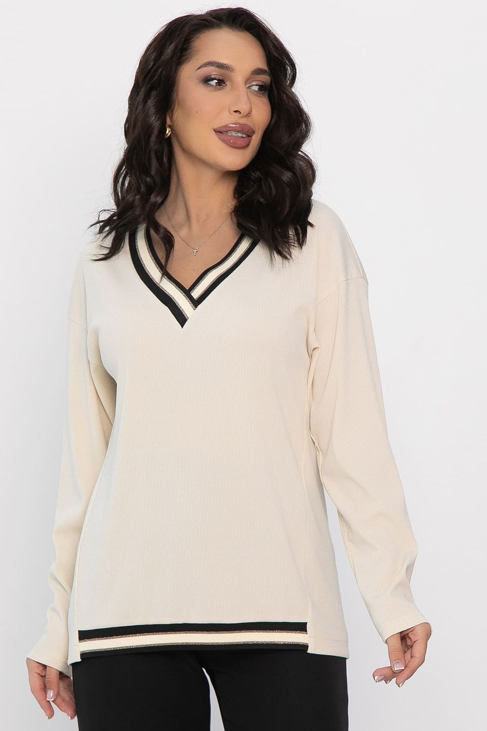 Джемпер трикотажный Камилла (бежевый) Б14453-5М LT Collection