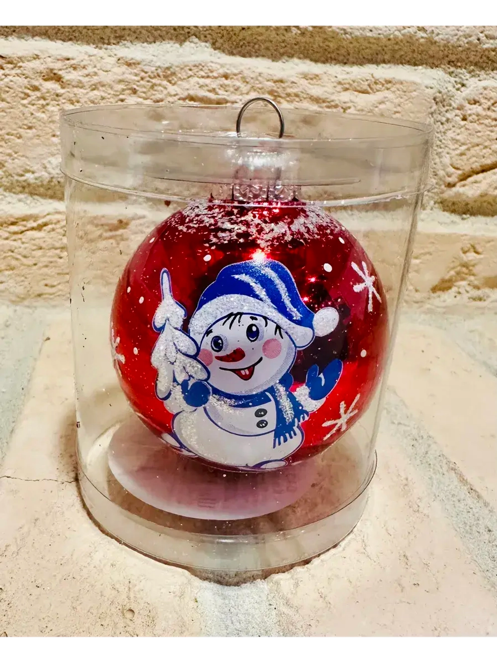 Елочный шар "Снеговичок " 6 см