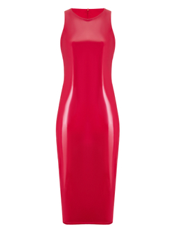 Платье миди из латекса