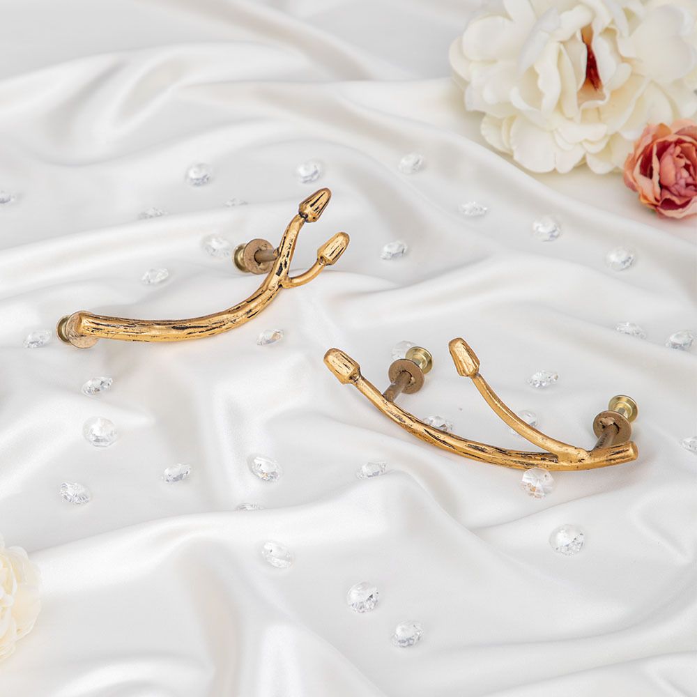 Ручка мебельная скоба Орхидея левая Амбер