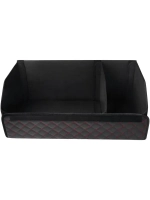 Органайзер в багажник LION Экокожа Ромб размер 70*30*30см черный/красный